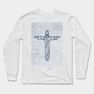 Jesus Christ with open arms illustration Long Sleeve T-Shirt